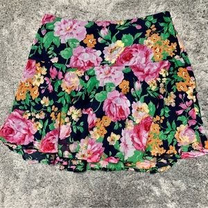 Vintage Y2K Abercrombie & Fitch Floral Print Micro Mini Skirt